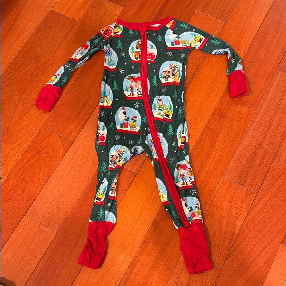 Little Sleepies Disney a very Pixar Christmas 6 to 12 month zippy